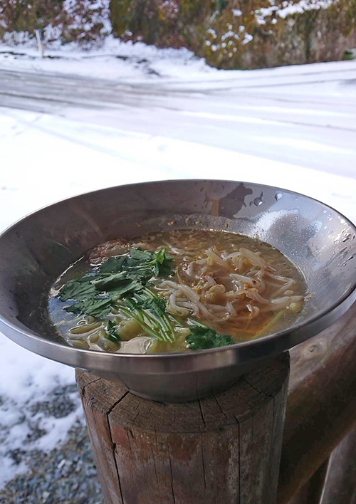 雪とラーメン